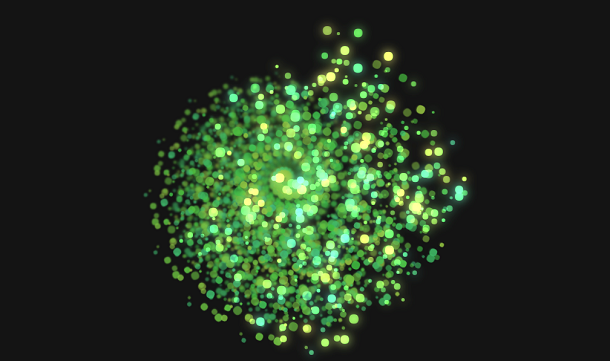 html5-canvas-3d-green-particle