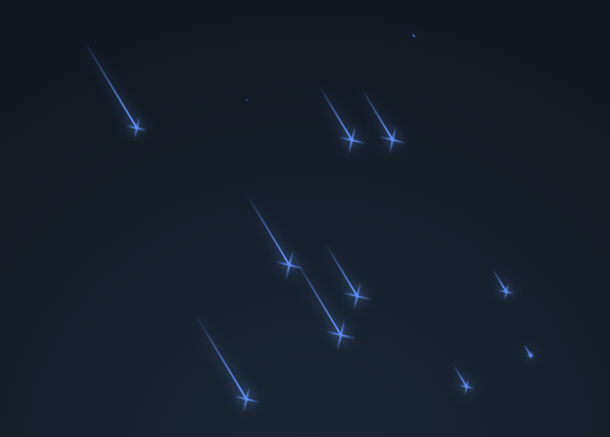 pure-css3-meteor-shower